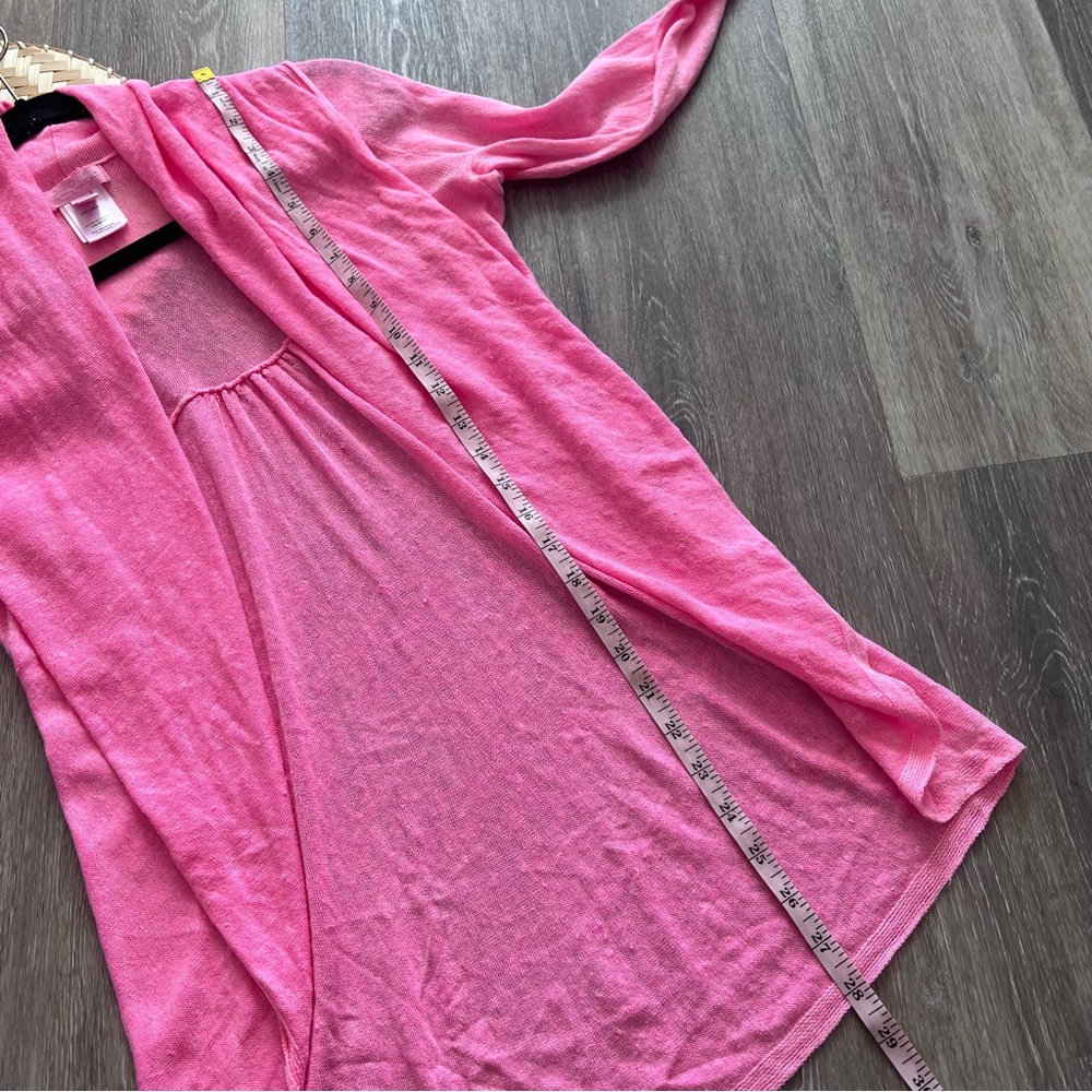 Lilly Pulitzer 100% linen taryn cardigan‎ bright pink - Picture 4 of 7